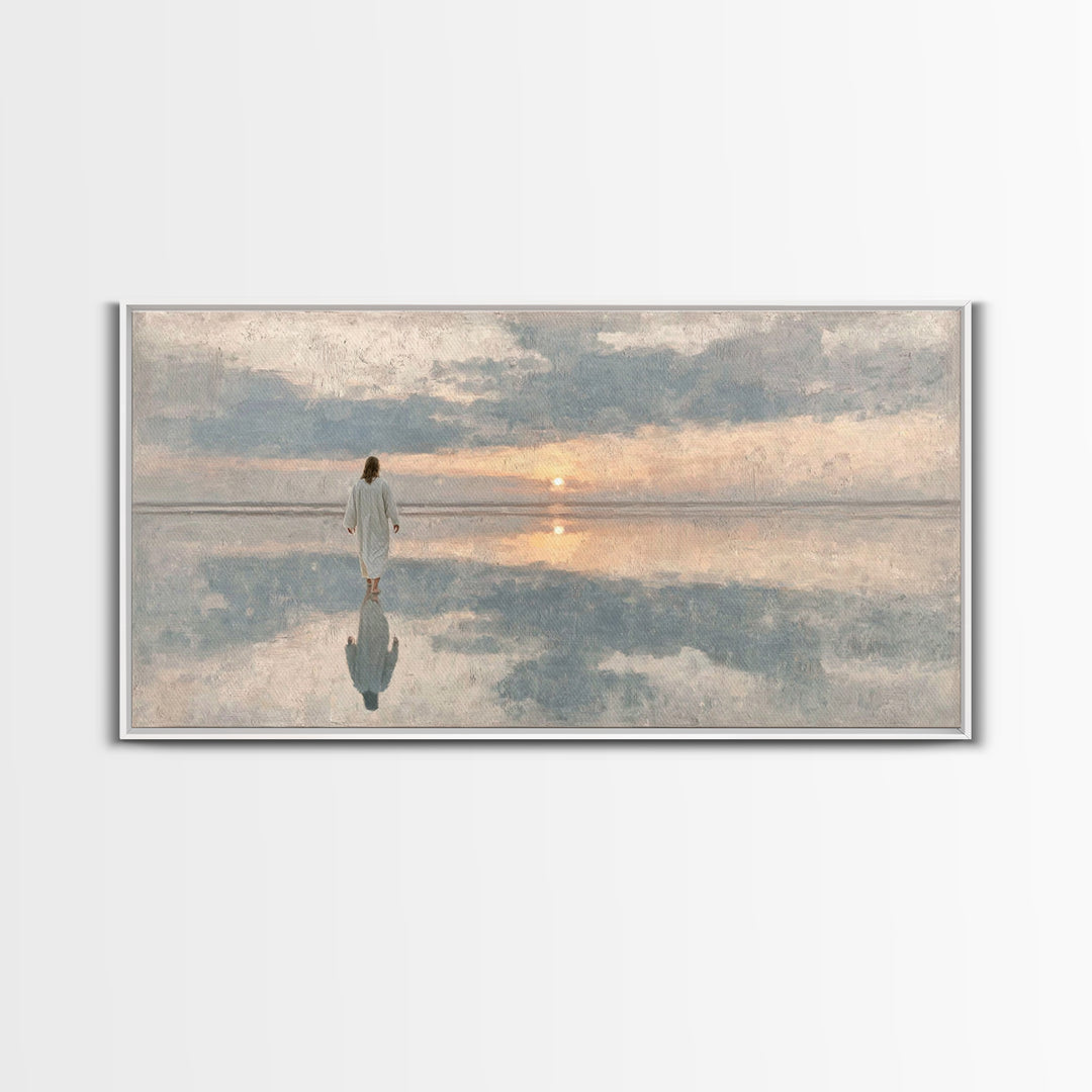 Dawn Of Mercy – Framed Canvas Print – Christian Art Print – Christian Wall Art – Jesus Art Print – Subtle Christian Paintings