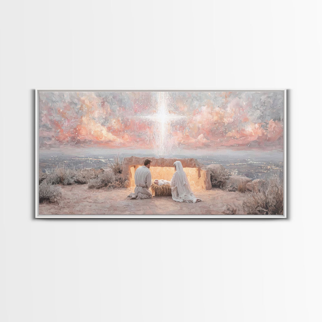 The Guiding Star – Framed Canvas Print – Christian Wall Art – Christian Art Canvas – Jesus Christmas Art – Christian Christmas Art