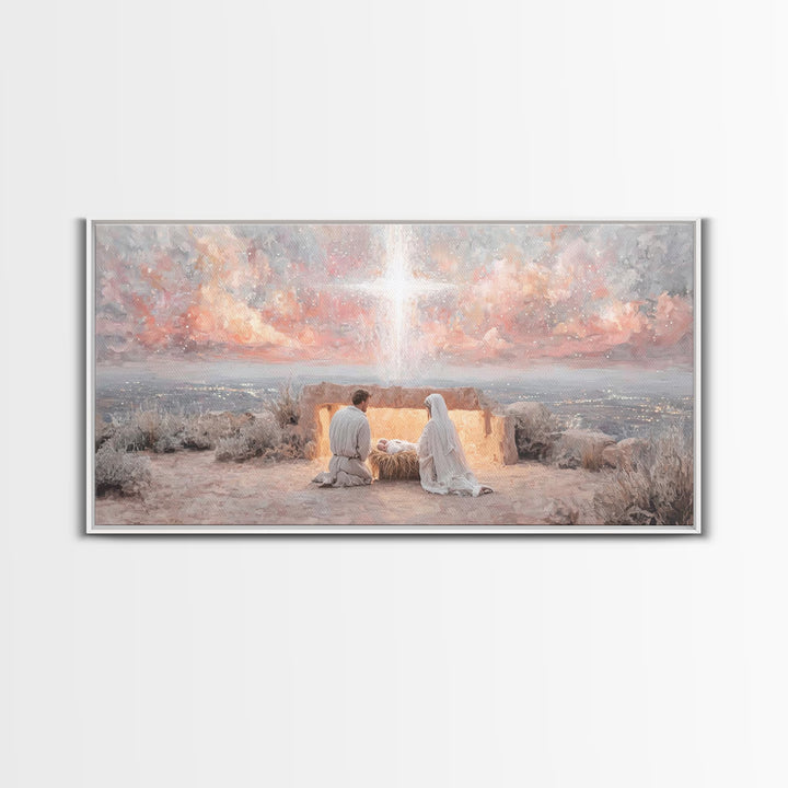 The Guiding Star – Framed Canvas Print – Christian Wall Art – Christian Art Canvas – Jesus Christmas Art – Christian Christmas Art