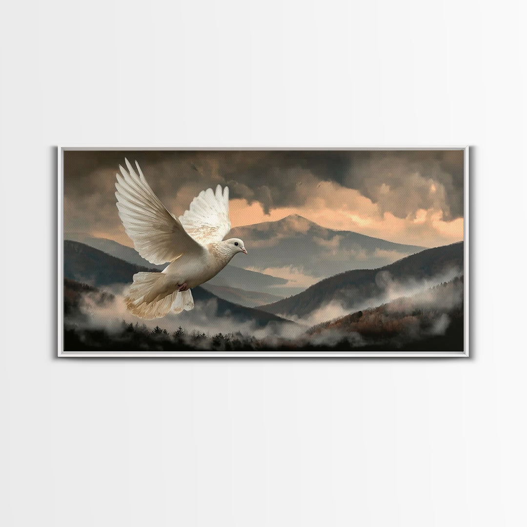 Hillside Peace – Framed Canvas Print – Christian Wall Art – Moody Christian Art – Christian Art Canvas – Christian Gift Ideas