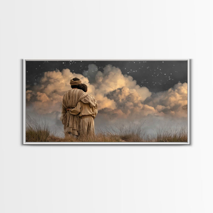 Starry Covenant - Framed Canvas Print - Christian Christmas Art - Christian Wall Art - Christian Decor - Jesus Painting - Christian Art Can