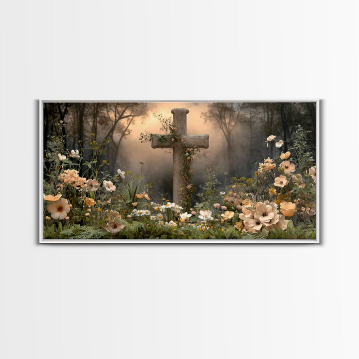 Garden Of Mercy – Framed Canvas Print – Christian Art – Christian Painting – Modern Christian Art – Jesus Canvas Art – Christian Gift Ideas