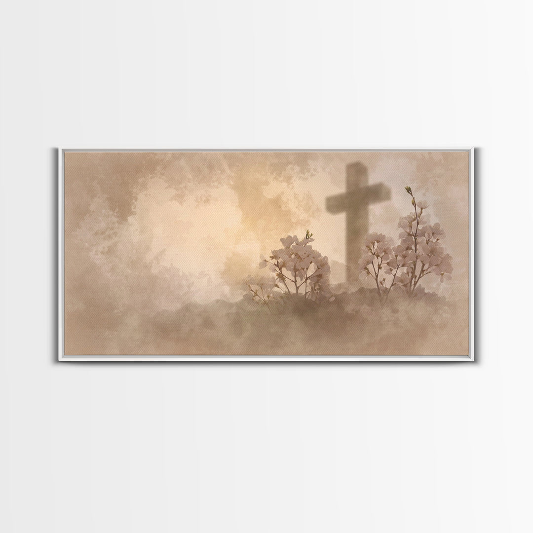 Dawn Of Hope – Framed Canvas Print – Christian Art Canvas – Moody Christian Art – Christian Painting – Christian Wall Art – Vintage Christi