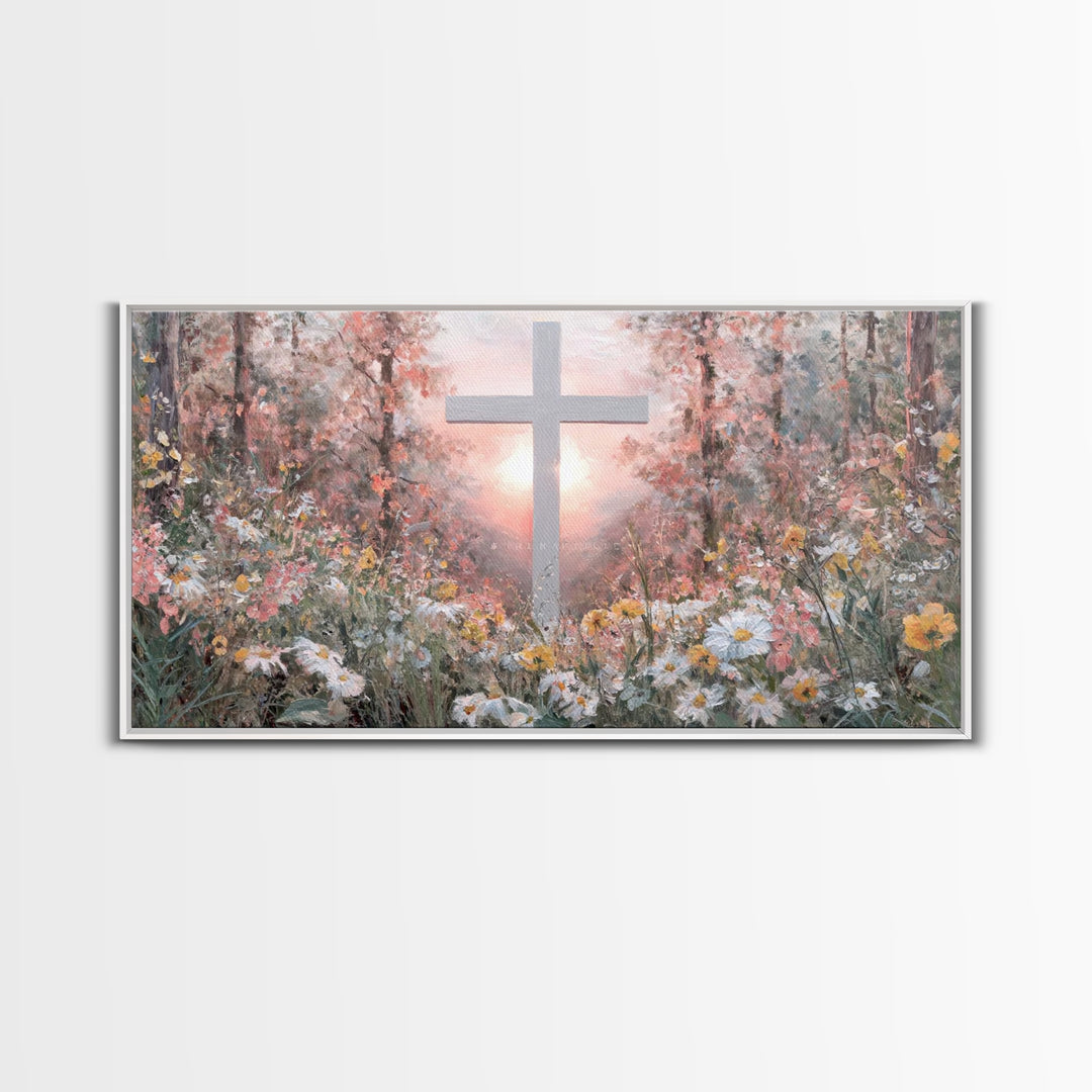 Forest Of Grace – Framed Canvas Print – Christian Wall Art – Christian Painting – Modern Christian Painting – Christian Art Canvas – Christ