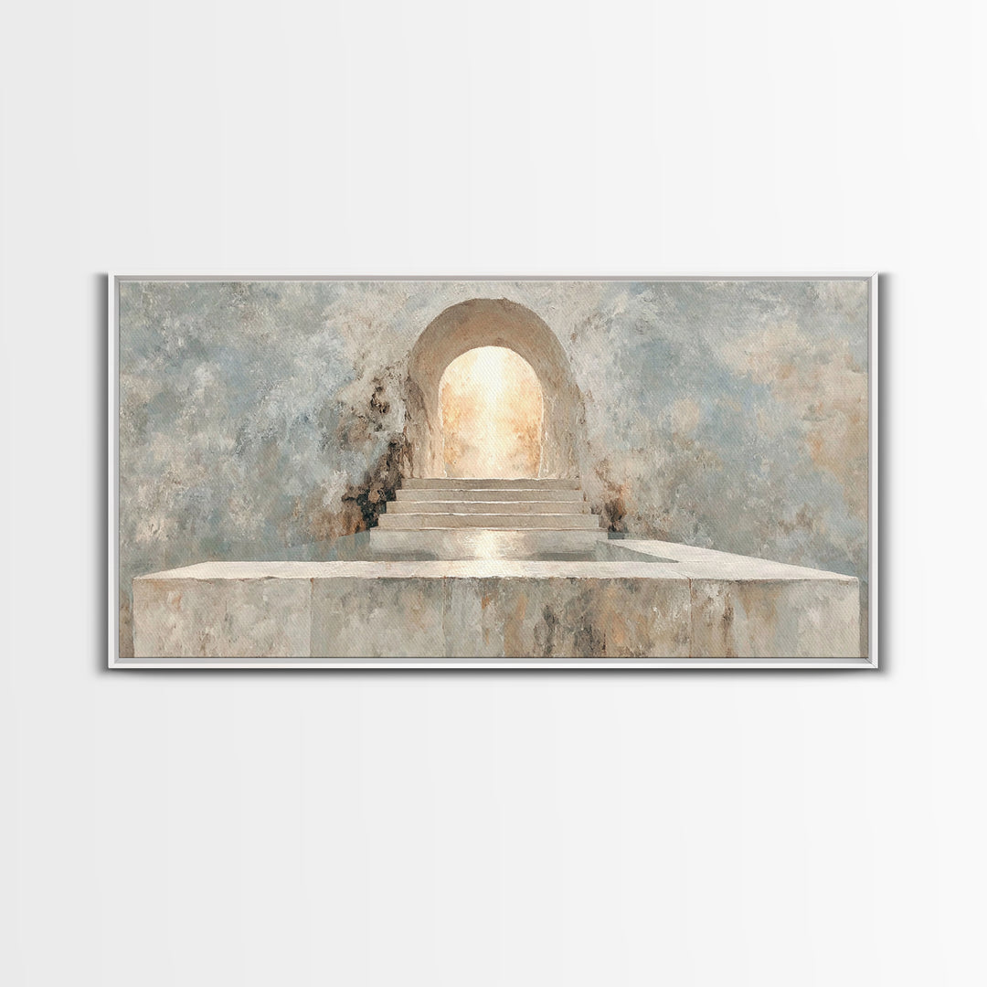 Sacred Passage – Framed Canvas Print – Minimalist Christian Art – Christian Wall Art – Modern Christian Art – Christian Art Print – Subtle