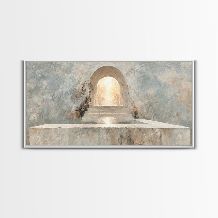 Sacred Passage – Framed Canvas Print – Minimalist Christian Art – Christian Wall Art – Modern Christian Art – Christian Art Print – Subtle