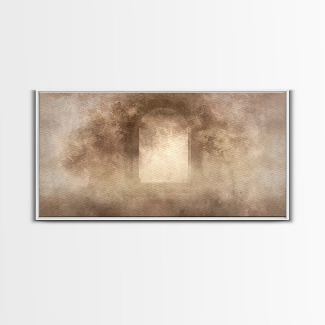 Sacred Open Gate, Framed Canvas Print, Christian Art Print, Christian Wall Art, Jesus Canvas Art, Christian Gift Ideas