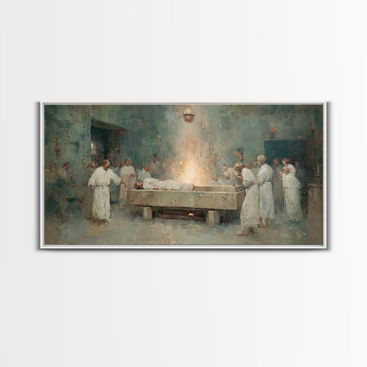 Rite Of Dawn | Framed Canvas Print | Christian Painting | Christian Art Canvas | Christian Decor | Jesus Painting | Christian Wall Art