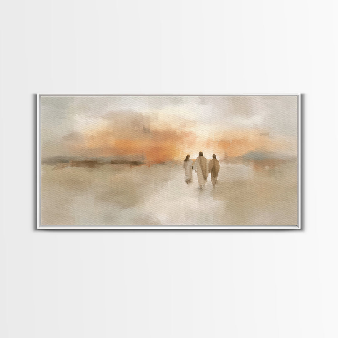 Walk Of Faith | Framed Canvas Print | Christian Art Work | Christian Gift Ideas | Jesus Wall Art | Christian Art Canvas