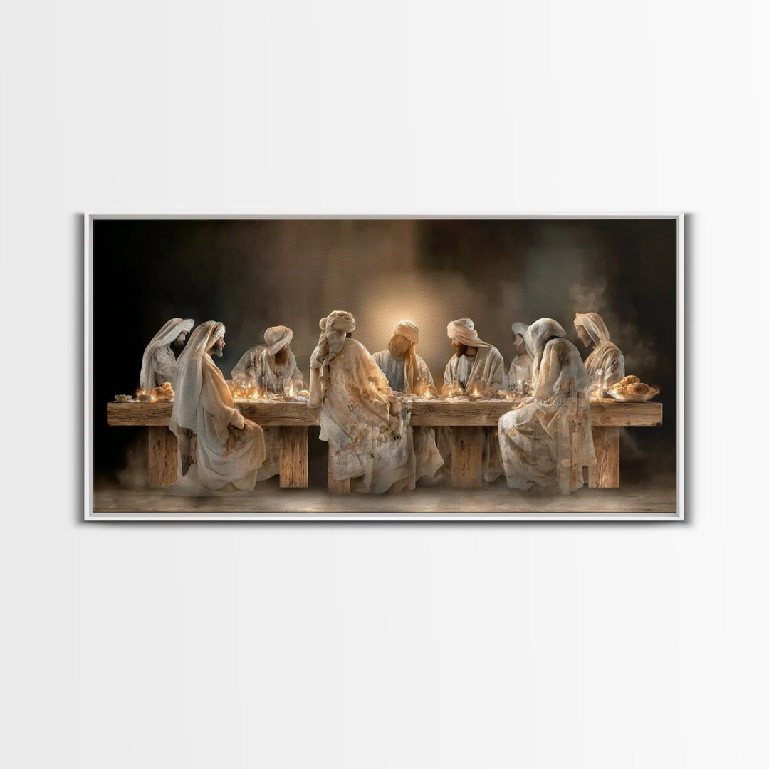 Sacred Gathering – Framed Canvas Print – Christian Art Canvas – Jesus Painting – Christian Wall Art – Christmas Art – Christian Decoration