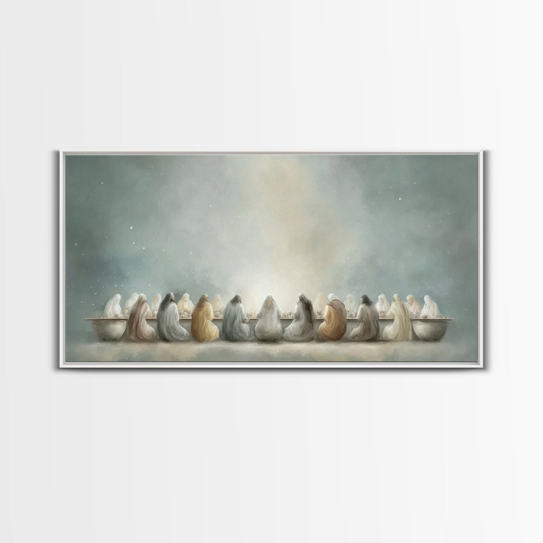 Last Supper Grace – Framed Canvas Print – Christian Art Canvas – Christian Art Print – Christian Wall Art – Christian Christmas Art – Chris