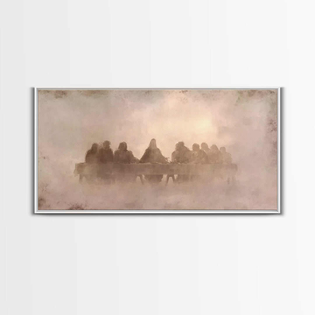 Gathered In Reverence – Framed Canvas Print – Christian Art Canvas – Christian Wall Art – Christian Art Print – Jesus Painting – Christmas
