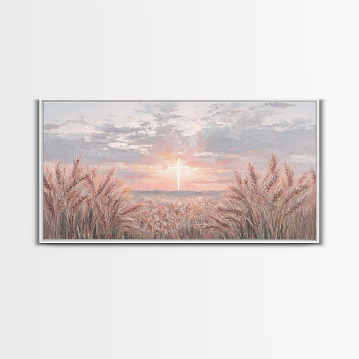 Field Of Promise | Framed Canvas Print | Christian Art Canvas | Christian Wall Art | Christian Painting | Christian Decor | Christian Art P