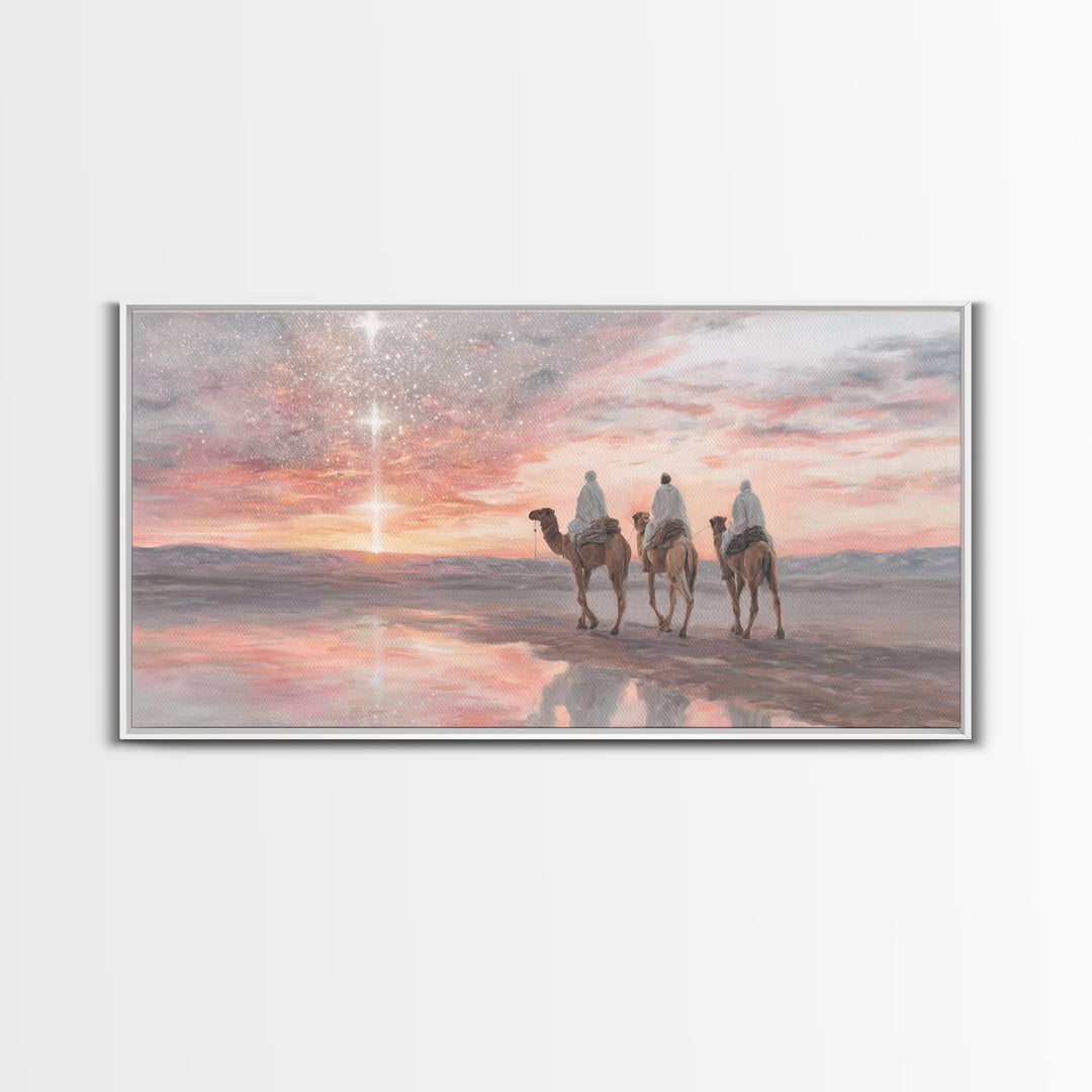 Starward Journey – Framed Canvas Print – Christian Art Canvas – Christian Christmas Art – Christian Wall Art – Christmas Decor – Christian