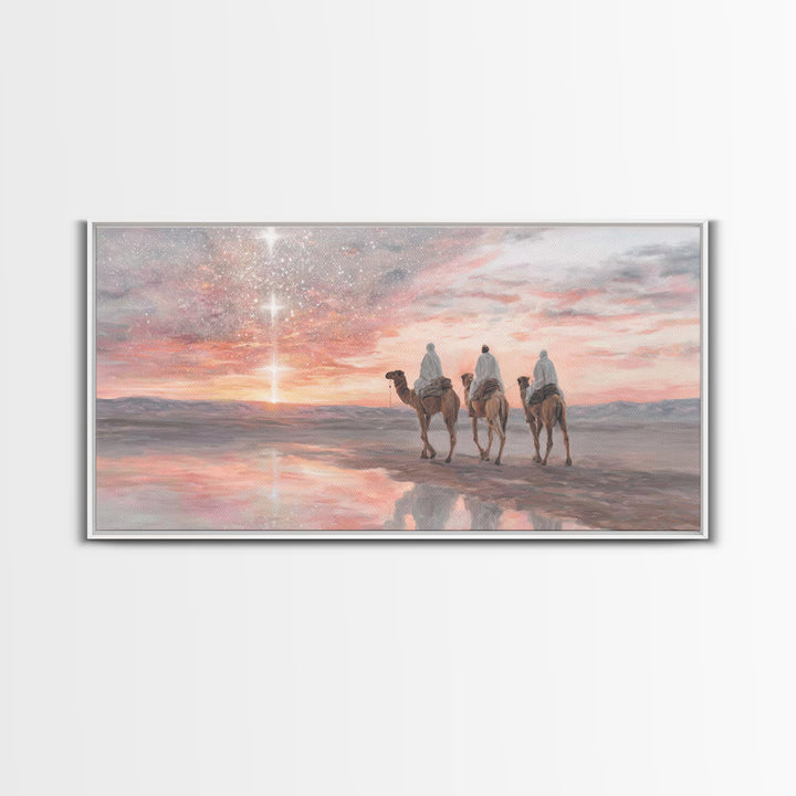 Starward Journey – Framed Canvas Print – Christian Art Canvas – Christian Christmas Art – Christian Wall Art – Christmas Decor – Christian