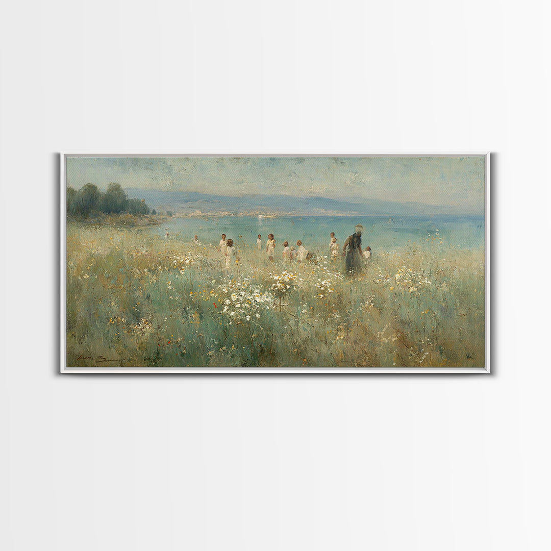 Walking In Light – Framed Canvas Print – Christian Art Prints – Christian Wall Art – Christian Art Canvas – Christian Decor – Christian Pai