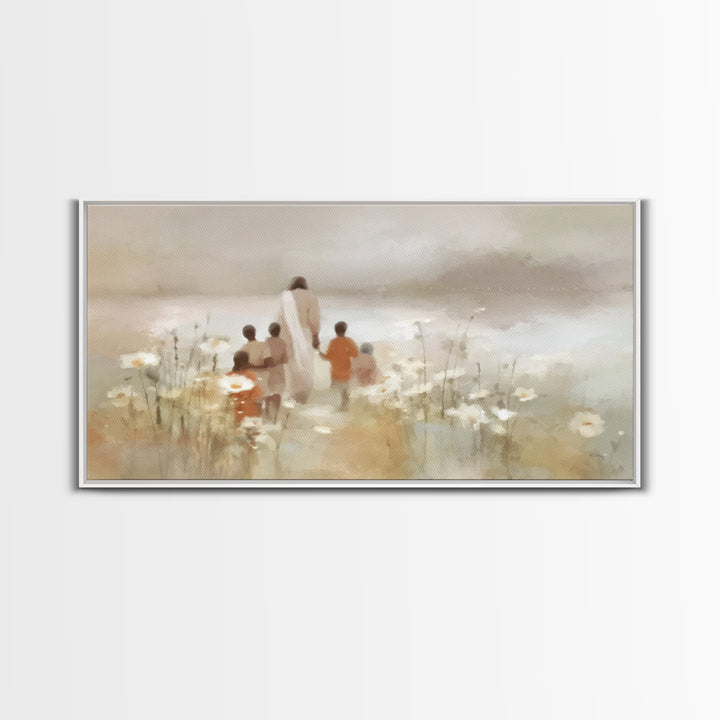 Path Of Grace – Framed Canvas Print – Christian Wall Art – Jesus Painting – Christian Art Canvas – Christian Decor – Christmas Art Prints