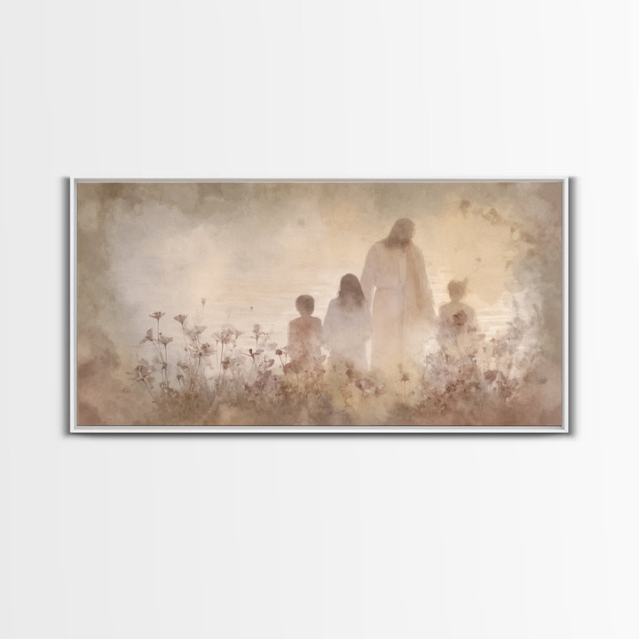 Morning Haven – Framed Canvas Print – Christian Art Canvas – Christian Wall Art – Jesus Painting – Moody Christian Art – Christian Christma
