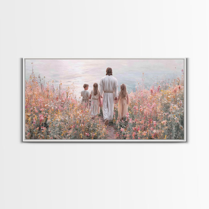 Gentle Light – Framed Canvas Print – Christian Wall Art – Jesus Painting – Christian Art Canvas – Christian Decorations – Christmas Art Pri