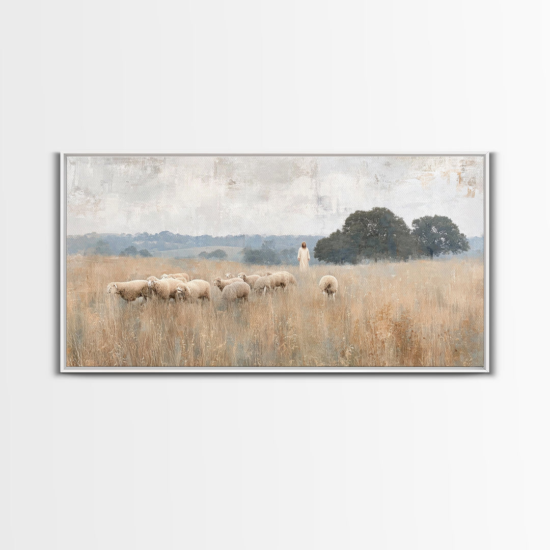 Dawn Of Peace – Framed Canvas Print – Christian Art Canvas – Christian Wall Art – Jesus Painting – Christian Decor – Modern Christian Art –
