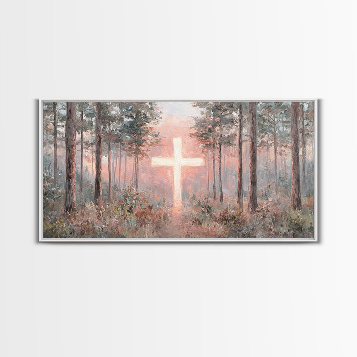Lighted Path – Framed Canvas Print – Christian Art Canvas – Christian Wall Art – Christian Art – Christian Decor – Christmas Art Work – Chr