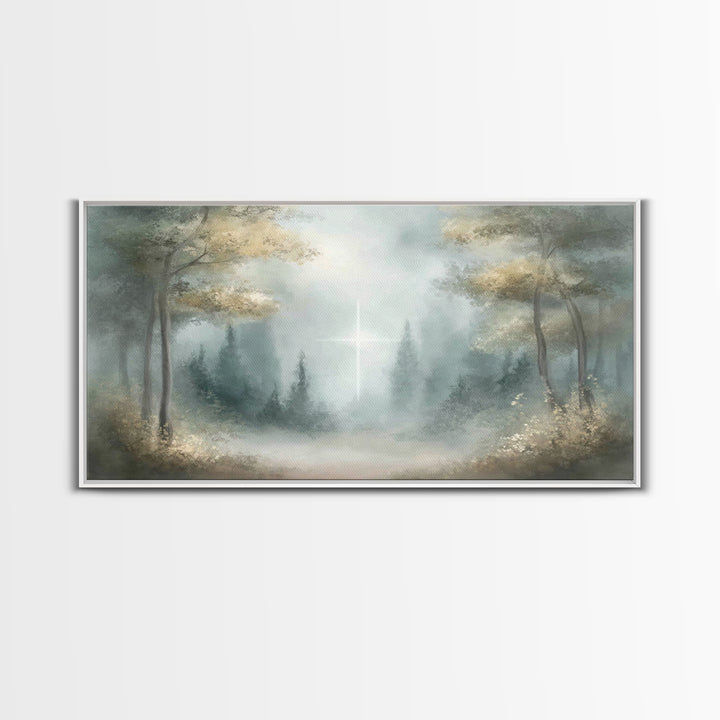Light Of Hope – Framed Canvas Print – Christian Art Canvas – Jesus Painting – Christmas Wall Art – Christian Wall Art – Christian Gift