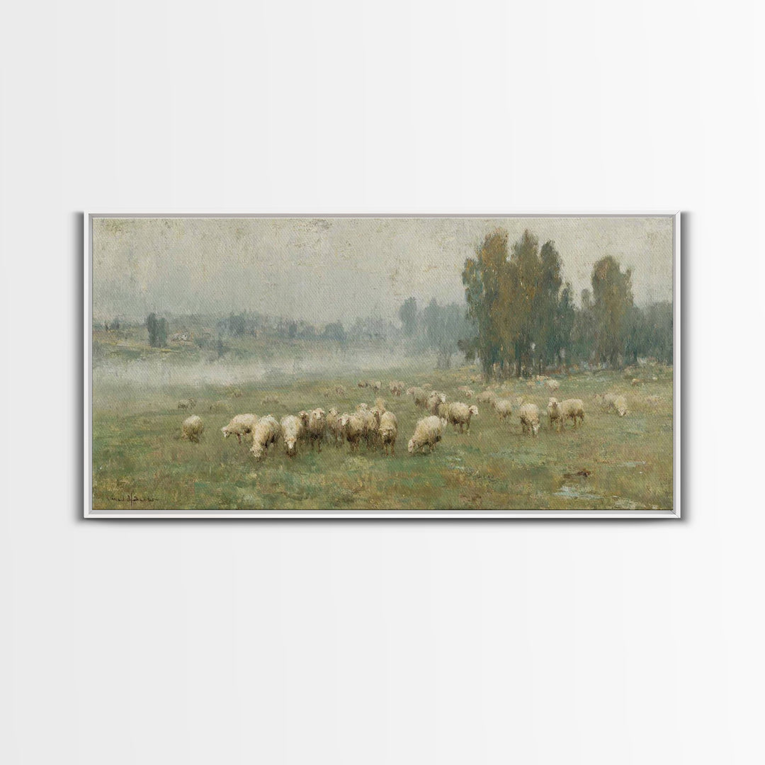 Hillside Stillness | Framed Canvas Print | Christian Art Canvas | Christmas Art | Christian Wall Art | Jesus Painting | Christian Gift Idea