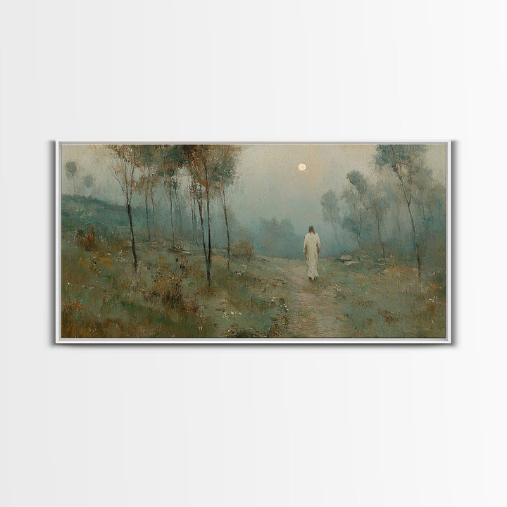 Evening Of Grace | Framed Canvas Print | Christian Art Canvas | Christian Wall Art | Jesus Painting | Christian Gift Ideas | Christmas Art