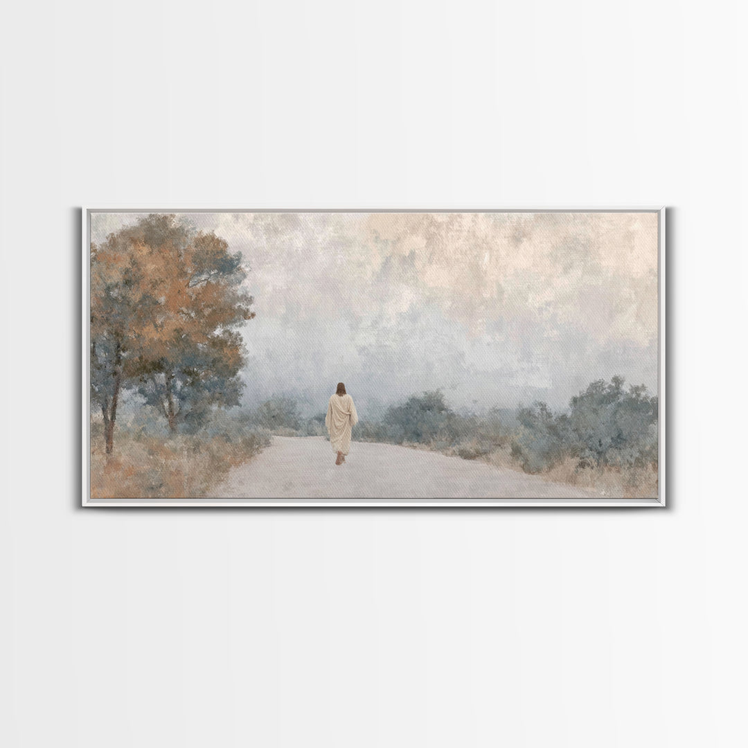 Gentle Morning Peace, Framed Canvas Print, Christian Art Canvas, Christian Wall Art, Christian Christmas Art, Jesus Painting, Christian Dec
