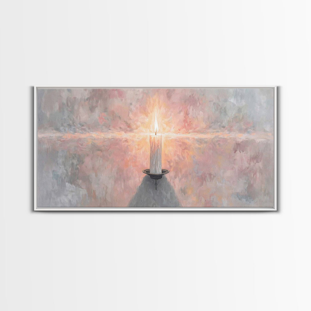 Sanctuary Glow – Framed Canvas Print – Christian Art Canvas – Christian Decorations – Christian Wall Art – Christmas Art – Christian Christ