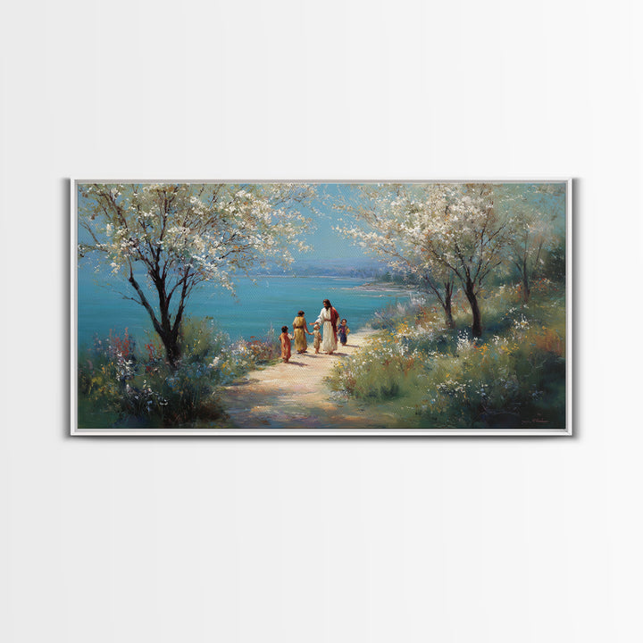 Path Of Grace – Framed Canvas Print – Christian Wall Art – Christian Art Canvas – Jesus Painting – Christian Gift Ideas – Christian Decor –