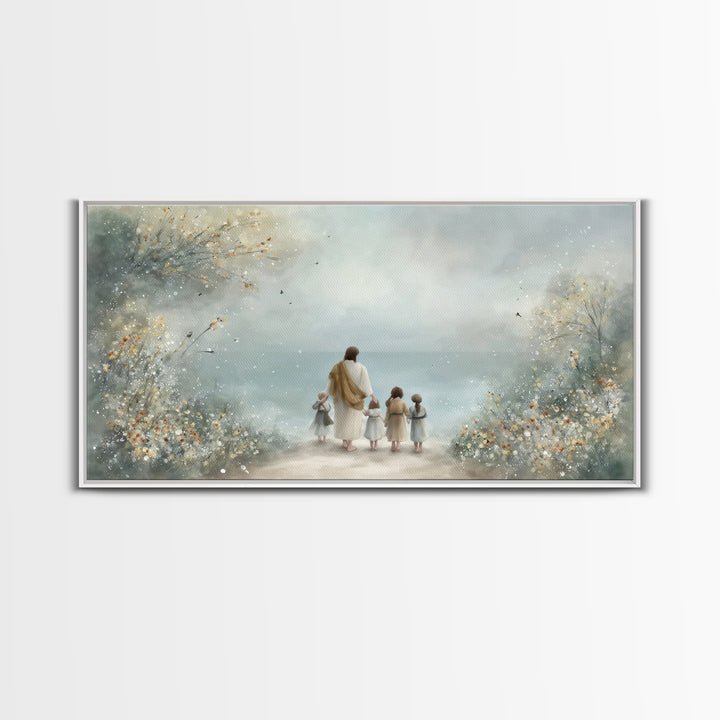 Path Of Mercy – Framed Canvas Print – Christian Wall Art – Christian Art Canvas – Jesus Painting – Christian Christmas Art – Christian Deco