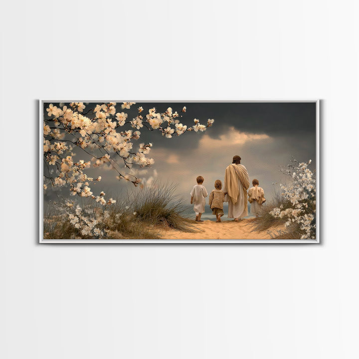 Evening Promise – Framed Canvas Print – Christian Wall Art – Christian Art Canvas – Jesus Painting – Christian Gift – Subtle Christian Art