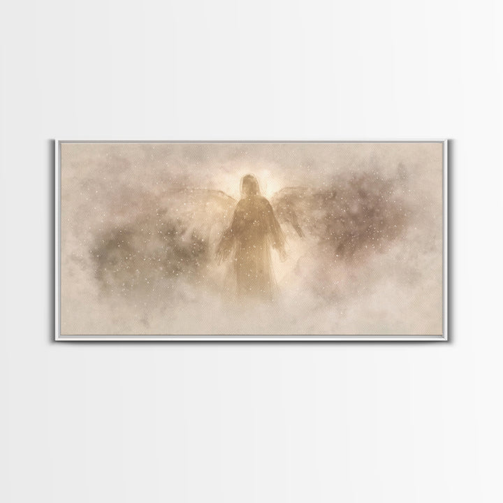 Celestial Stillness – Framed Canvas Print – Christian Art Canvas – Angel Art – Christian Wall Art – Subtle Christian Art – Christmas Art