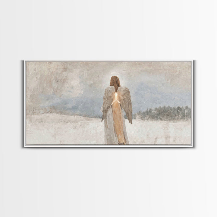 Angel Of Stillness | Framed Canvas Print | Christian Art Canvas | Minimalist Christian Art | Christian Wall Art | Subtle Christian Art | Ch
