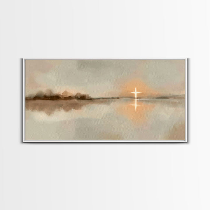 Horizon Of Hope | Framed Canvas Print | Christian Christmas Art | Christian Art Canvas | Modern Christian Art | Christian Wall Art | Christ
