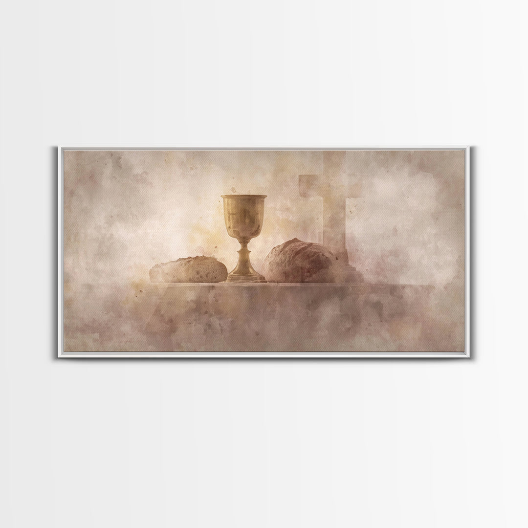 Holy Table Light – Framed Canvas Print – Christian Art Canvas – Christian Painting – Christian Wall Art – Christian Art