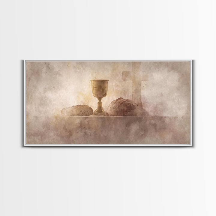 Holy Table Light – Framed Canvas Print – Christian Art Canvas – Christian Painting – Christian Wall Art – Christian Art