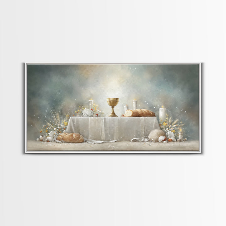 Eternal Feast Glow – Framed Canvas Print – Christian Wall Art – Christian Art – Christian Art Canvas – Christian Decor
