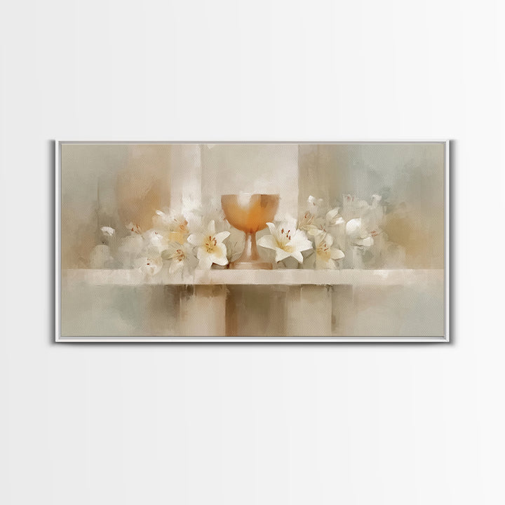 Radiant Communion - Framed Canvas Print - Christian Wall Art - Christian Art Canvas - Abstract Christian Art - Christian Painting - Unique