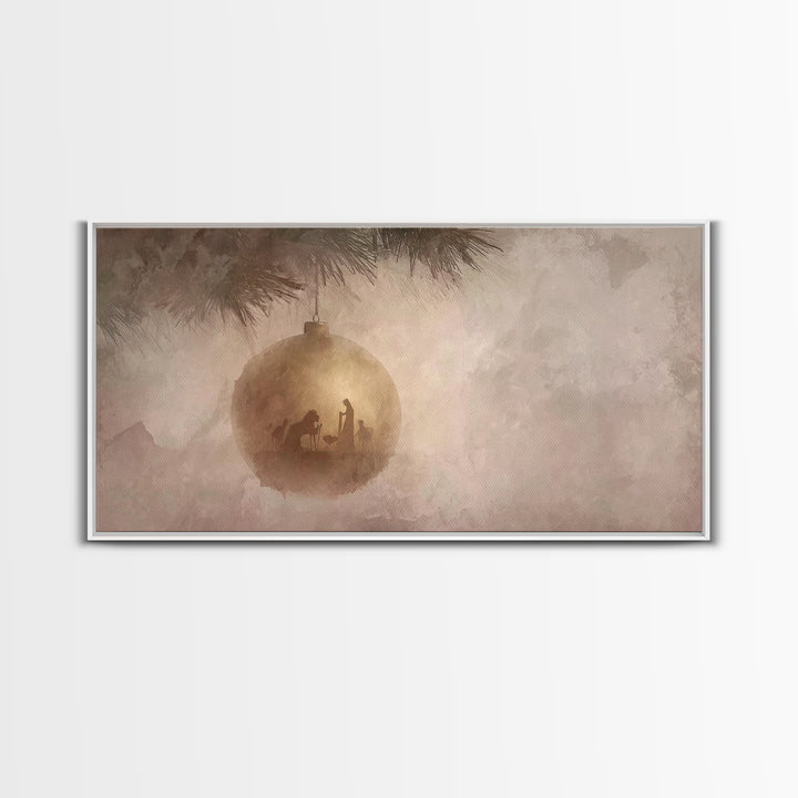 Bethlehem Light – Framed Canvas Print – Christmas Wall Art – Christian Christmas Art – Christian Art Prints – Christian Christmas Decor – F