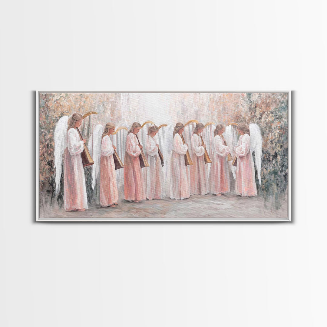 Glory Of Heaven – Framed Canvas Print – Christian Christmas Art – Christian Art Canvas – Framed Christian Art – Christmas Art Framed – Chri