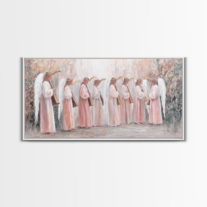 Glory Of Heaven – Framed Canvas Print – Christian Christmas Art – Christian Art Canvas – Framed Christian Art – Christmas Art Framed – Chri