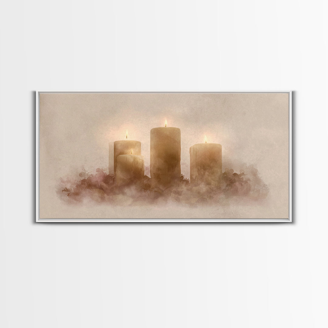 Holy Advent Calm – Framed Canvas Print – Christian Wall Art – Christian Art Canvas – Christian Christmas Art – Christmas Art Framed – Chris