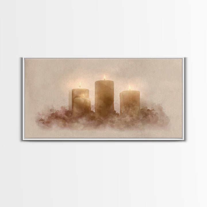 Holy Advent Calm – Framed Canvas Print – Christian Wall Art – Christian Art Canvas – Christian Christmas Art – Christmas Art Framed – Chris