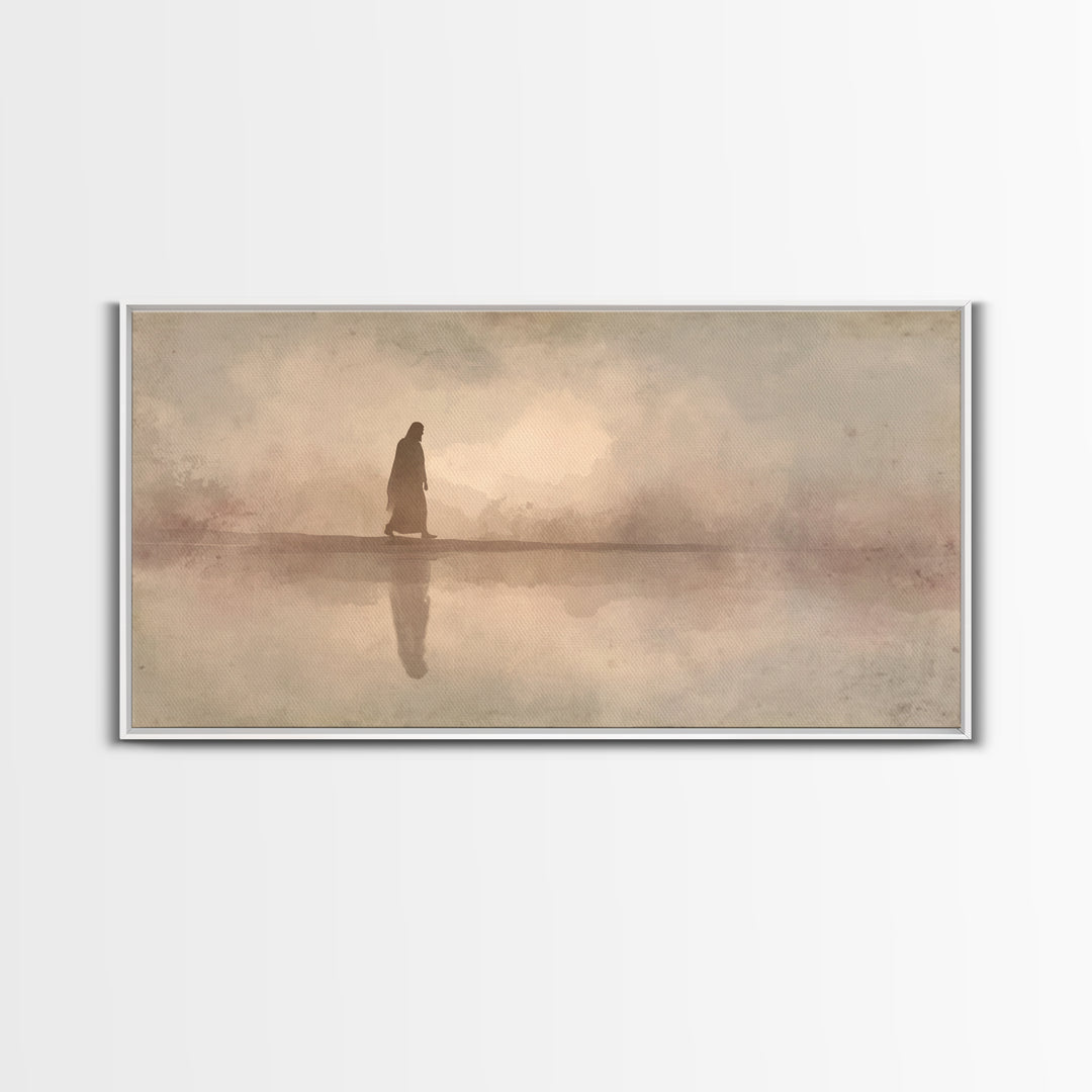 Sacred Journey – Framed Canvas Print – Jesus Art Print – Christian Wall Art – Modern Christian Art – Christian Art Canvas – Unique Christia