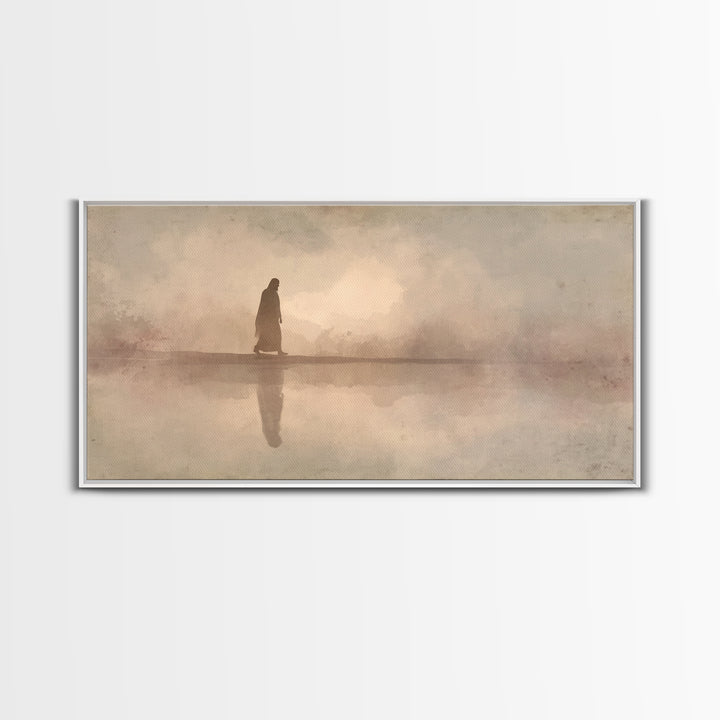 Sacred Journey – Framed Canvas Print – Jesus Art Print – Christian Wall Art – Modern Christian Art – Christian Art Canvas – Unique Christia