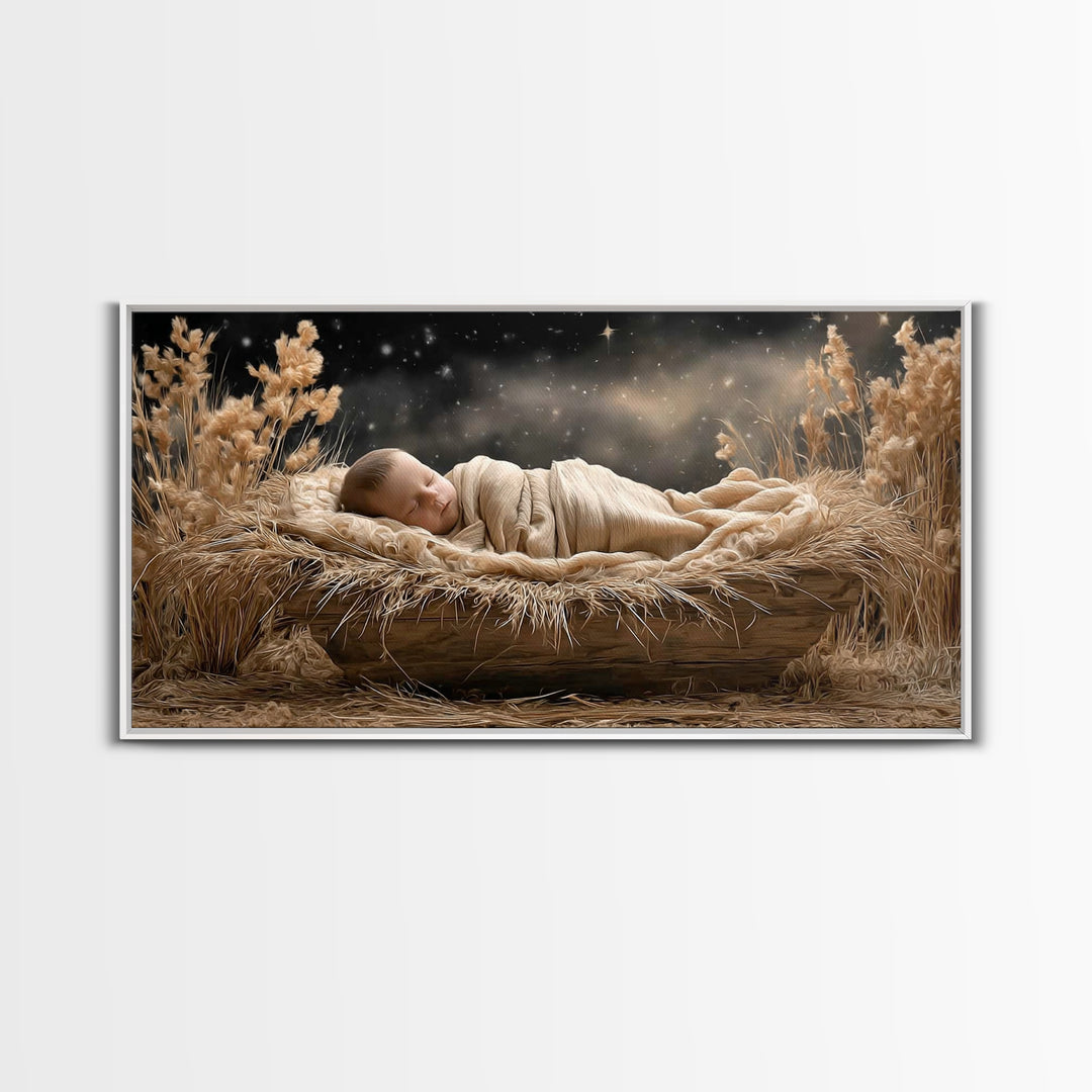 Holy Reflection, Framed Canvas Print, Christian Wall Art, Jesus Canvas Art, Moody Christian Art, Christian Art Work, Modern Christian Paint