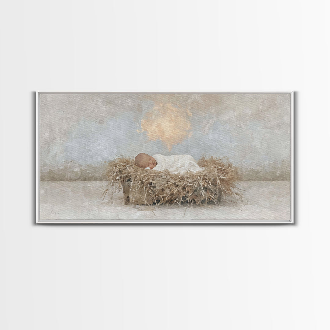 Star Of Mercy – Framed Canvas Print – Christian Christmas Art – Jesus Painting – Christian Wall Art – Christmas Canvas Wall Art – Christian