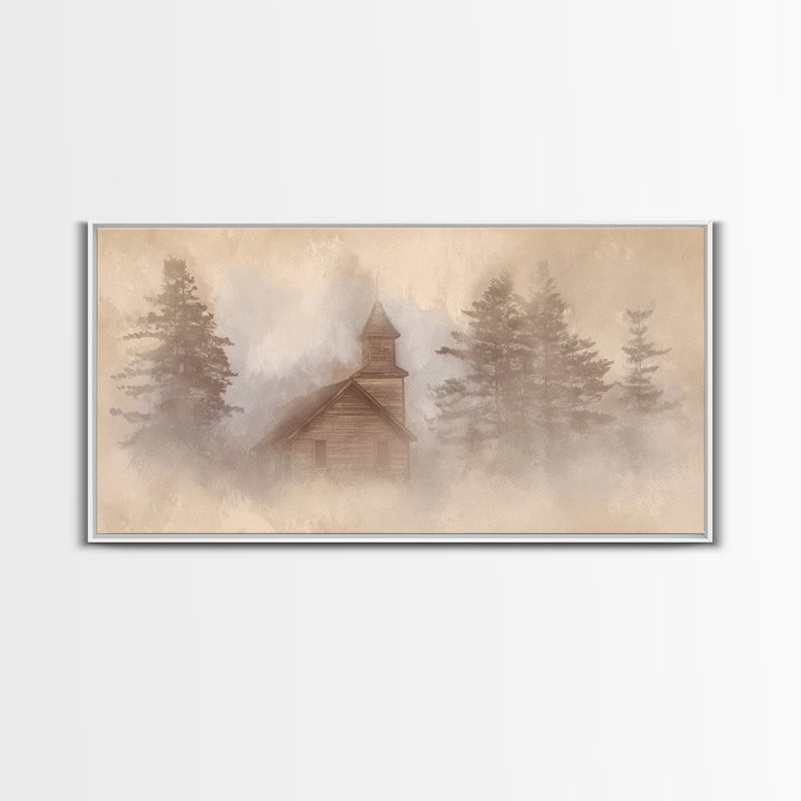 Humble Manger, Framed Canvas Print, Christian Art Print, Christmas Art, Christian Wall Art, Minimalist Christian Art